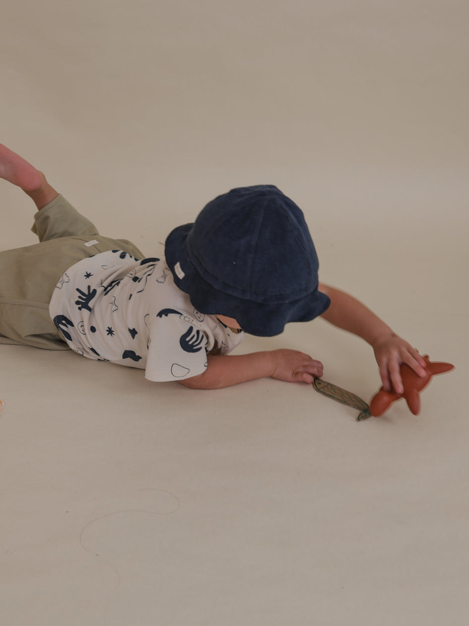Navy Terry Sun Hat - Image 5